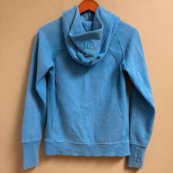 Lululemon Womens Scuba Hoodie Sz 6 Full Zip Jacket Blue Active Yoga Stretch - Picture 4 of 16